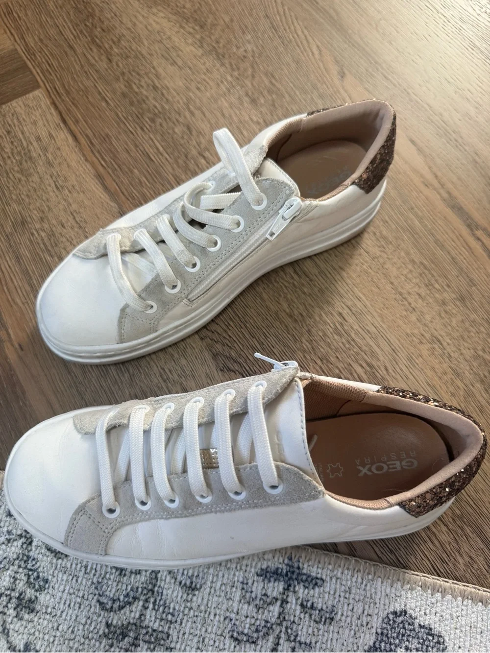 Geox Italian Leather Fashion Sneakers - Picture 6 of 10